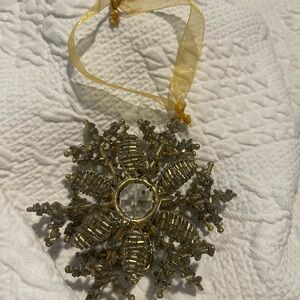 Gold Snowflake Ornament Katherine’s Collection 4”